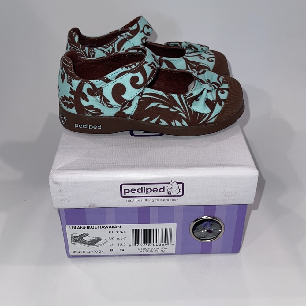 NWT Pediped Leilani Blue Hawaiian Shoes - Picture 4 of 8
